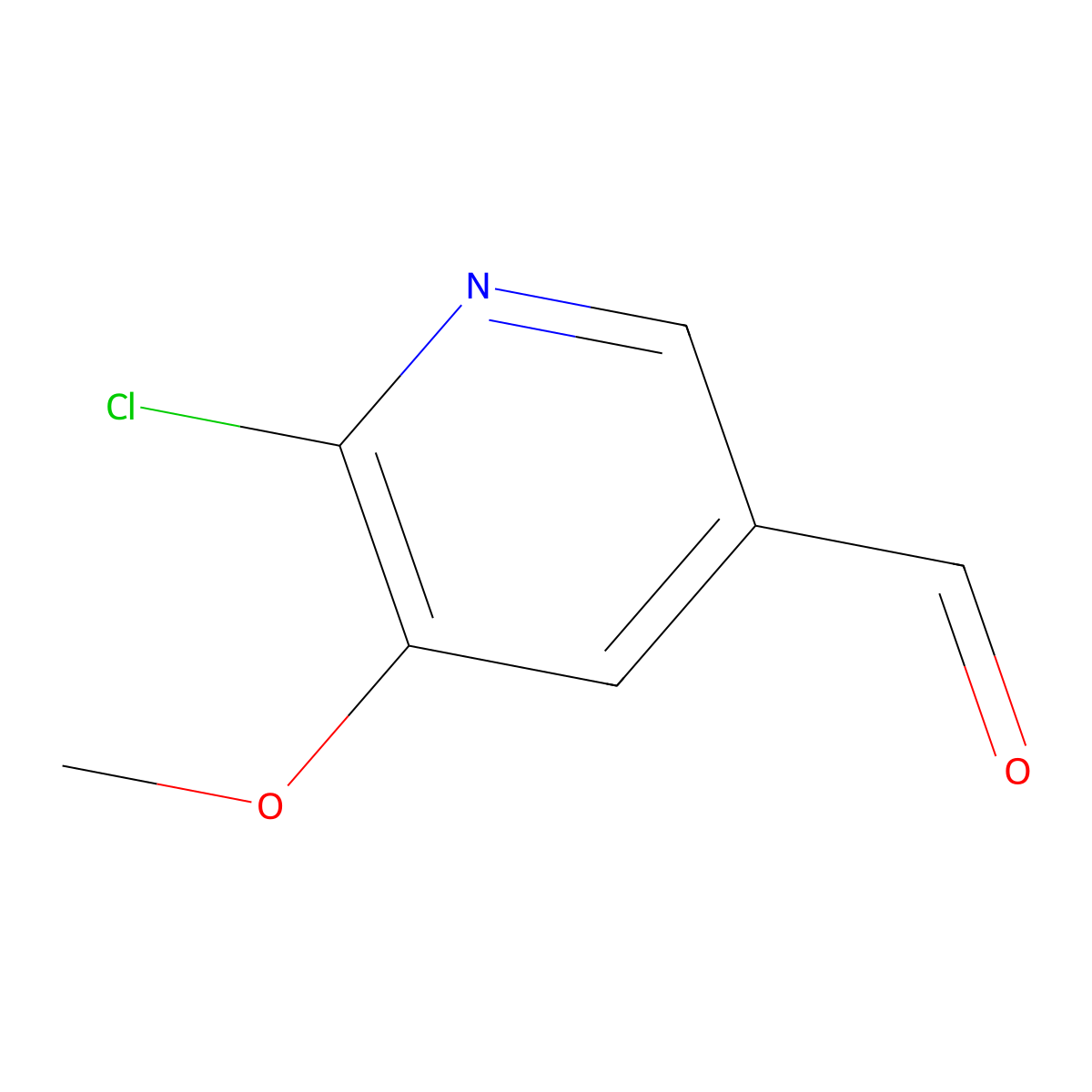 6-Chloro-5-methoxynicotinaldehyde molecular structure, CAS 1060801-67-3