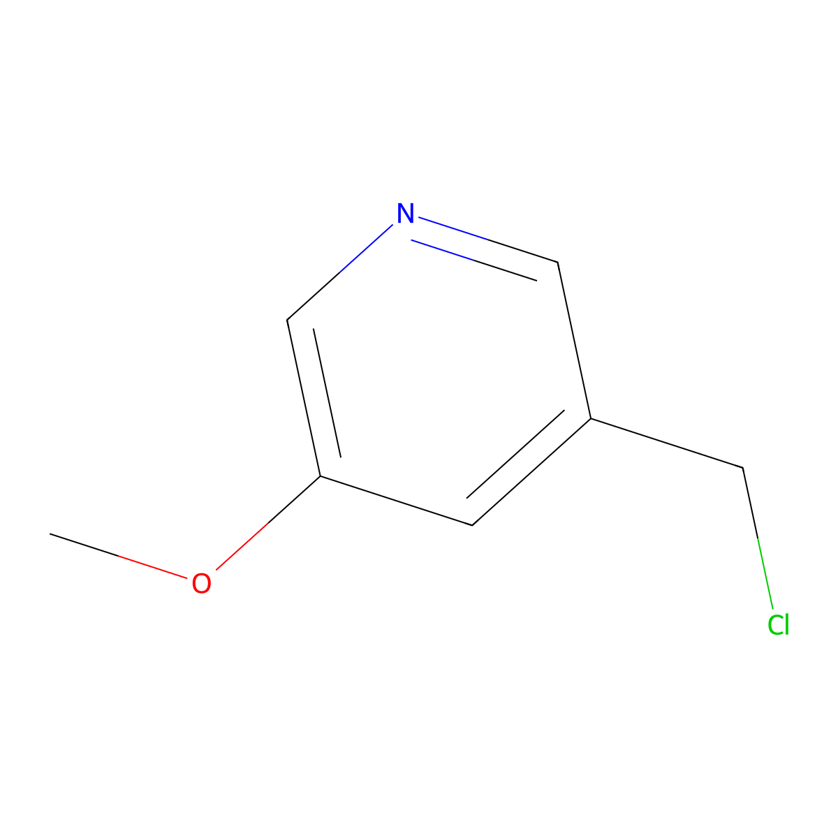 3-(Chloromethyl)-5-methoxypyridine molecular structure, CAS 1060801-71-9
