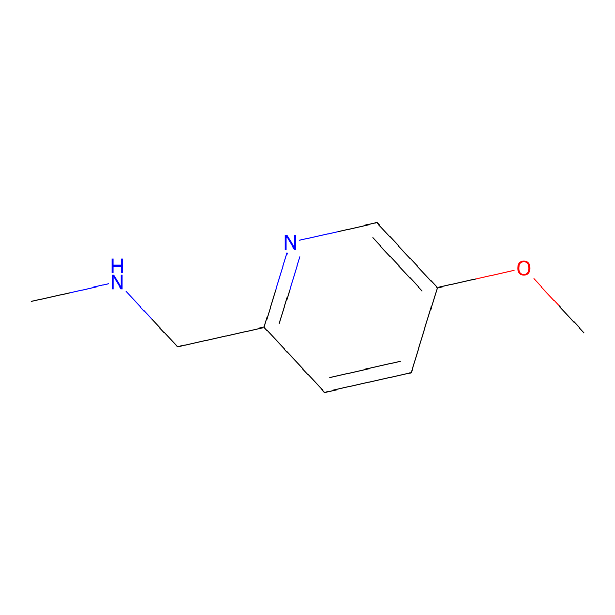 1-(5-Methoxypyridin-2-YL)-N-methylmethanamine molecular structure, CAS 1060801-72-0
