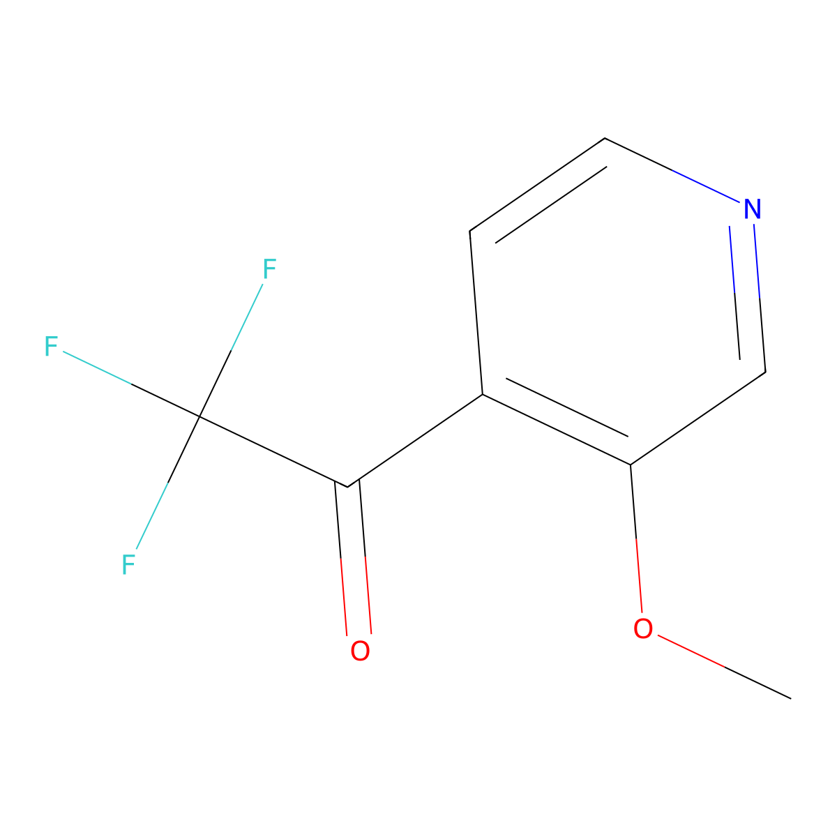 2,2,2-Trifluoro-1-(3-methoxypyridin-4-YL)ethanone molecular structure, CAS 1060801-80-0