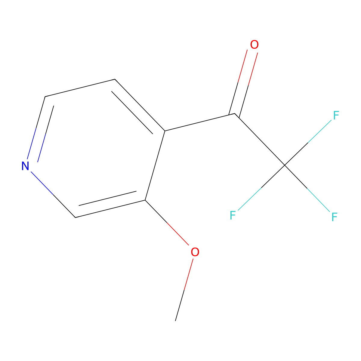 2,2,2-Trifluoro-1-(3-methoxypyridin-4-YL)ethanone molecular structure, CAS 1060801-80-0