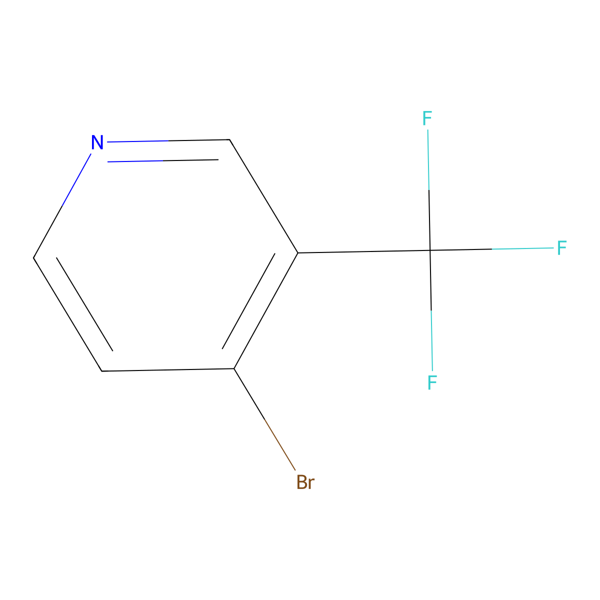 4-Bromo-3-(trifluoromethyl)pyridine molecular structure, CAS 1060801-89-9