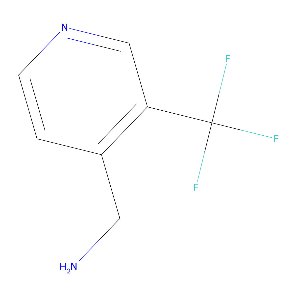(3-(Trifluoromethyl)pyridin-4-YL)methanamine molecular structure, CAS 1060801-91-3