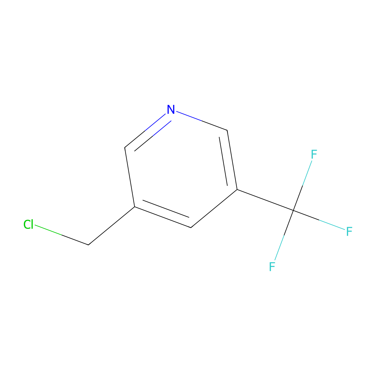 3-(Chloromethyl)-5-(trifluoromethyl)pyridine molecular structure, CAS 1060801-94-6