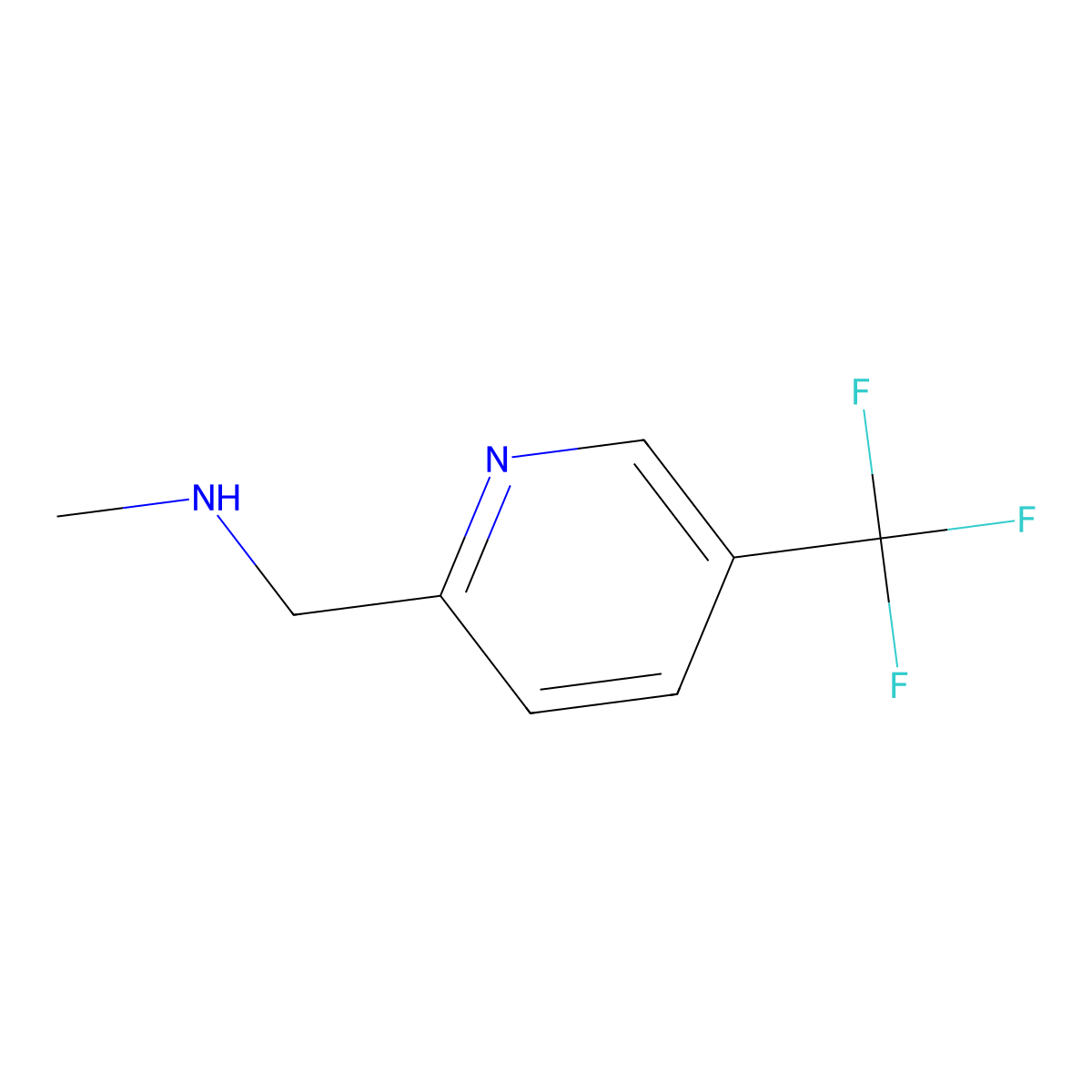 N-Methyl-1-(5-(trifluoromethyl)pyridin-2-YL)methanamine molecular structure, CAS 1060801-95-7
