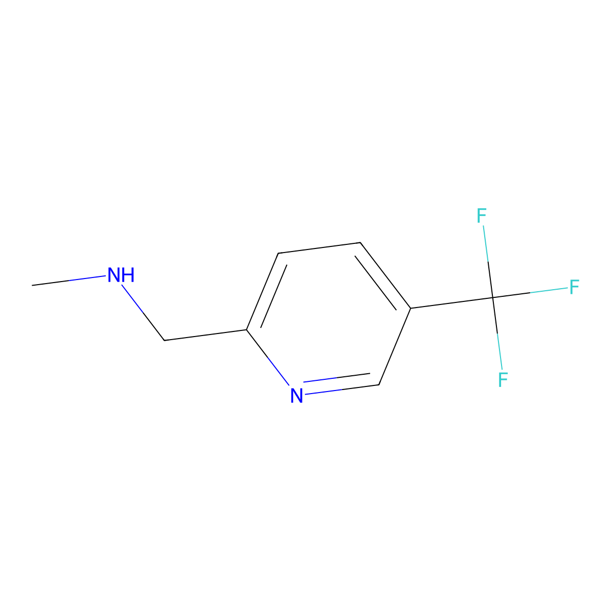 N-Methyl-1-(5-(trifluoromethyl)pyridin-2-YL)methanamine molecular structure, CAS 1060801-95-7
