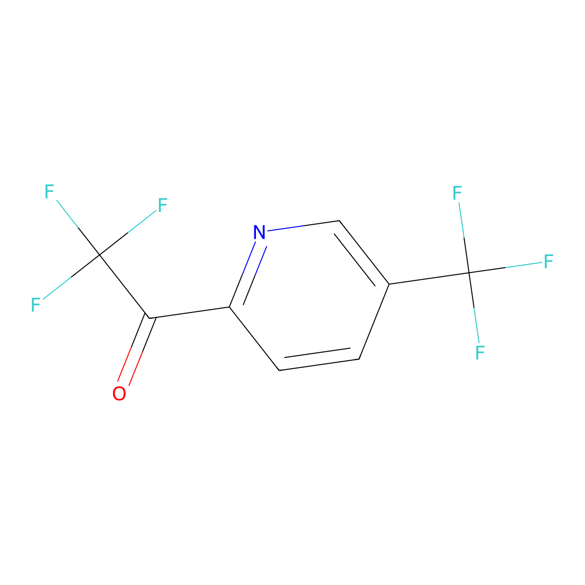 2,2,2-Trifluoro-1-(5-(trifluoromethyl)pyridin-2-yl)ethanone molecular structure, CAS 1060801-98-0