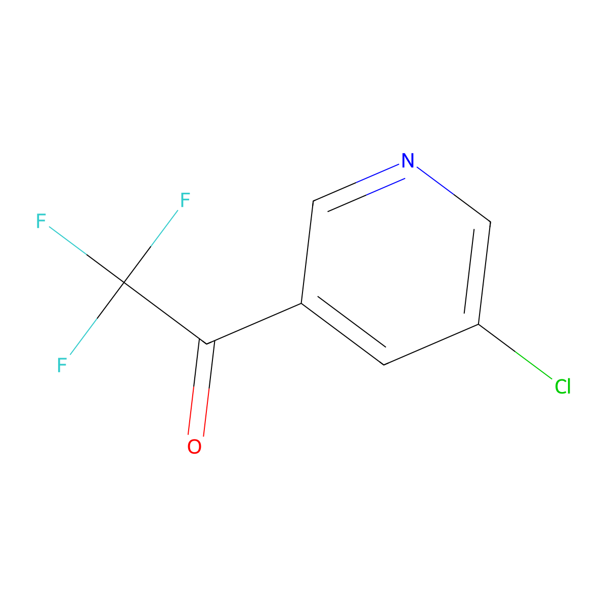 1-(5-Chloropyridin-3-yl)-2,2,2-trifluoroethanone molecular structure, CAS 1060802-11-0