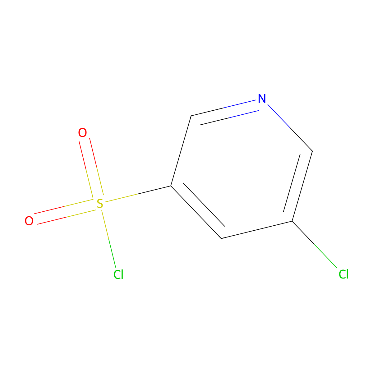 5-Chloropyridine-3-sulfonyl chloride molecular structure, CAS 1060802-18-7