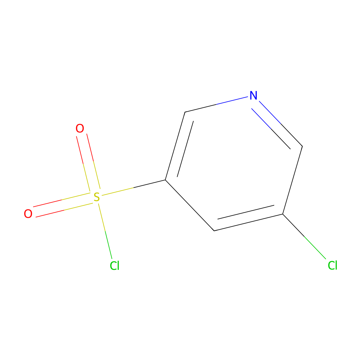 5-Chloropyridine-3-sulfonyl chloride molecular structure, CAS 1060802-18-7