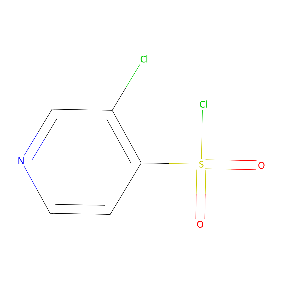 3-Chloropyridine-4-sulfonyl chloride molecular structure, CAS 1060802-19-8