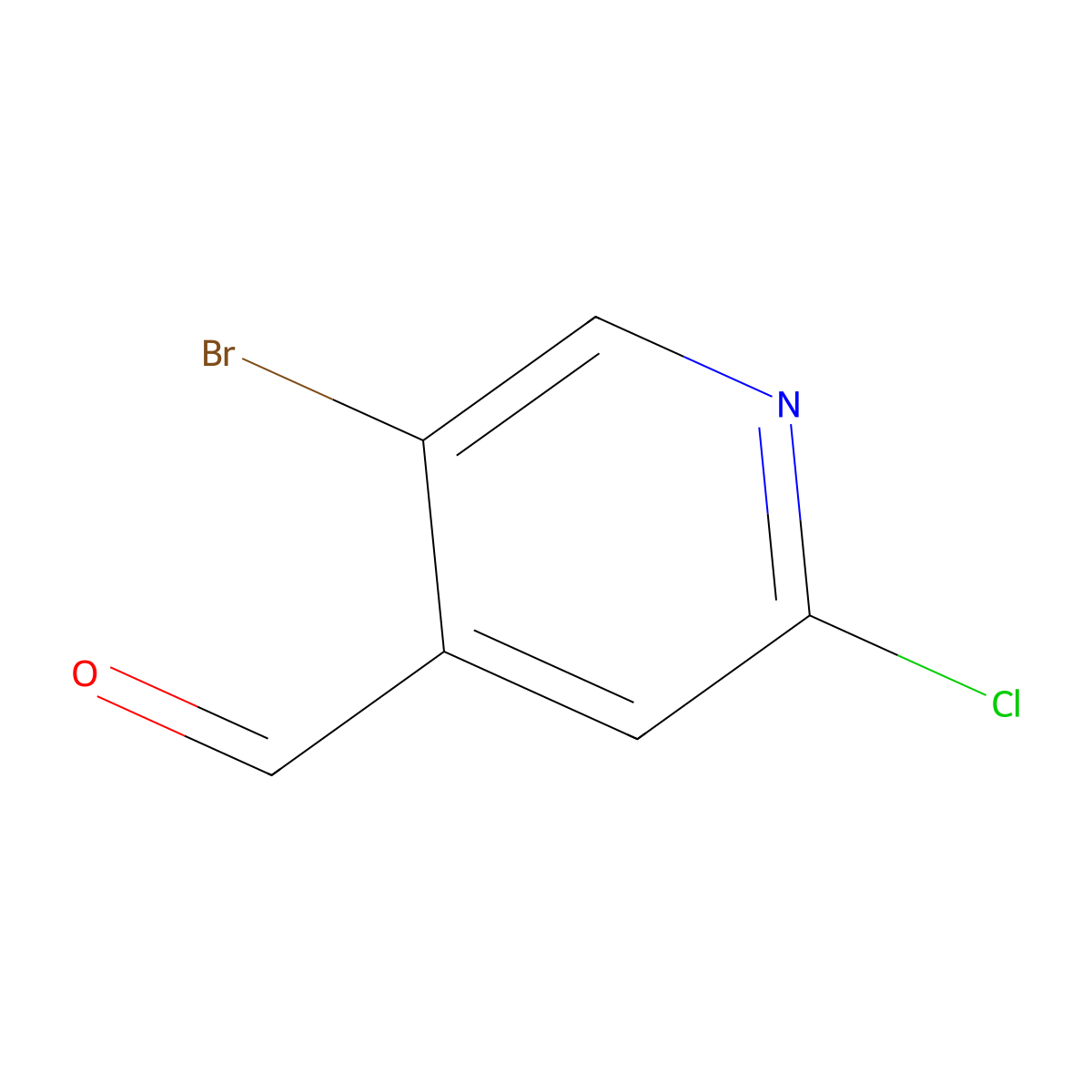 5-Bromo-2-chloropyridine-4-carbaldehyde molecular structure, CAS 1060802-23-4