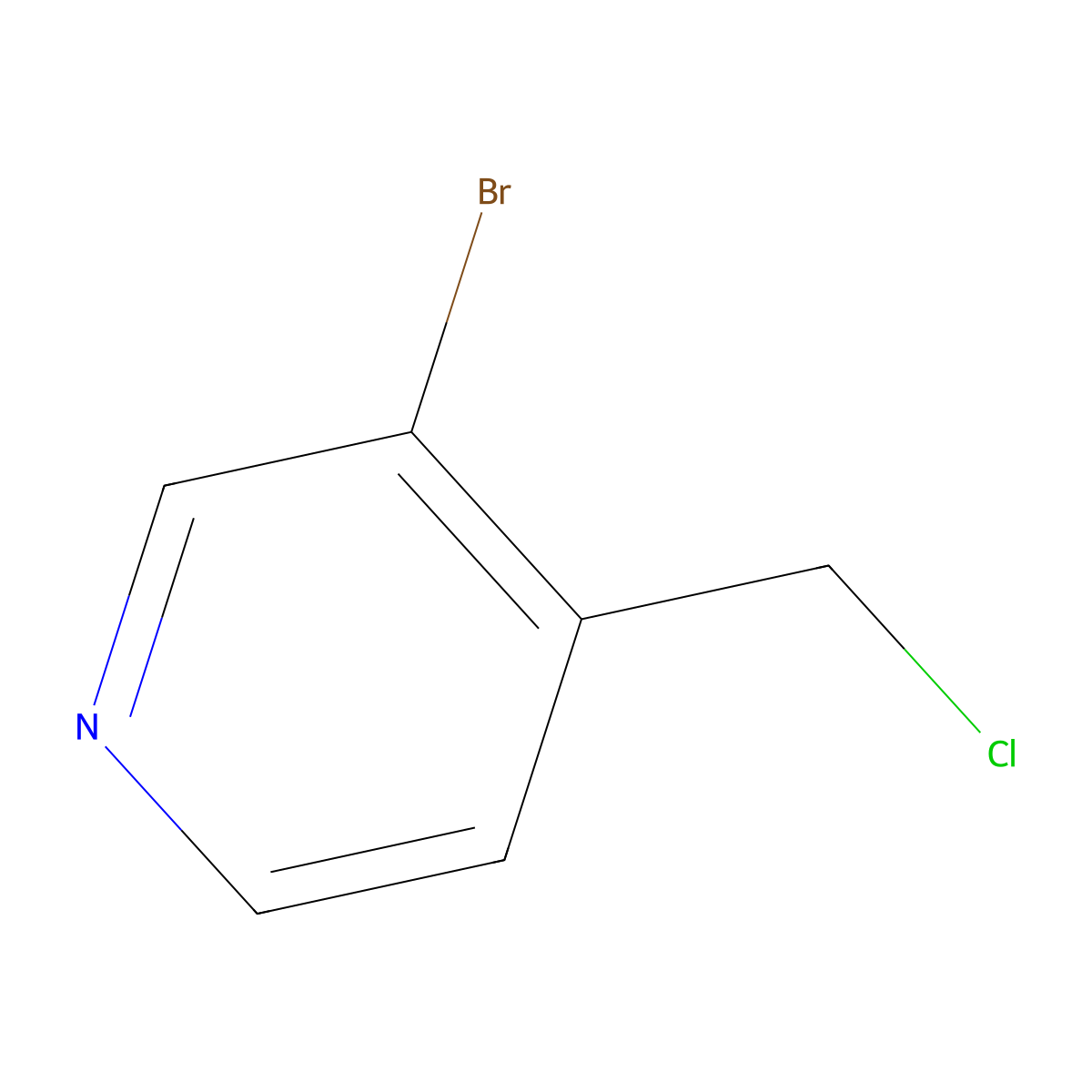 3-Bromo-4-(chloromethyl)pyridine molecular structure, CAS 1060802-26-7