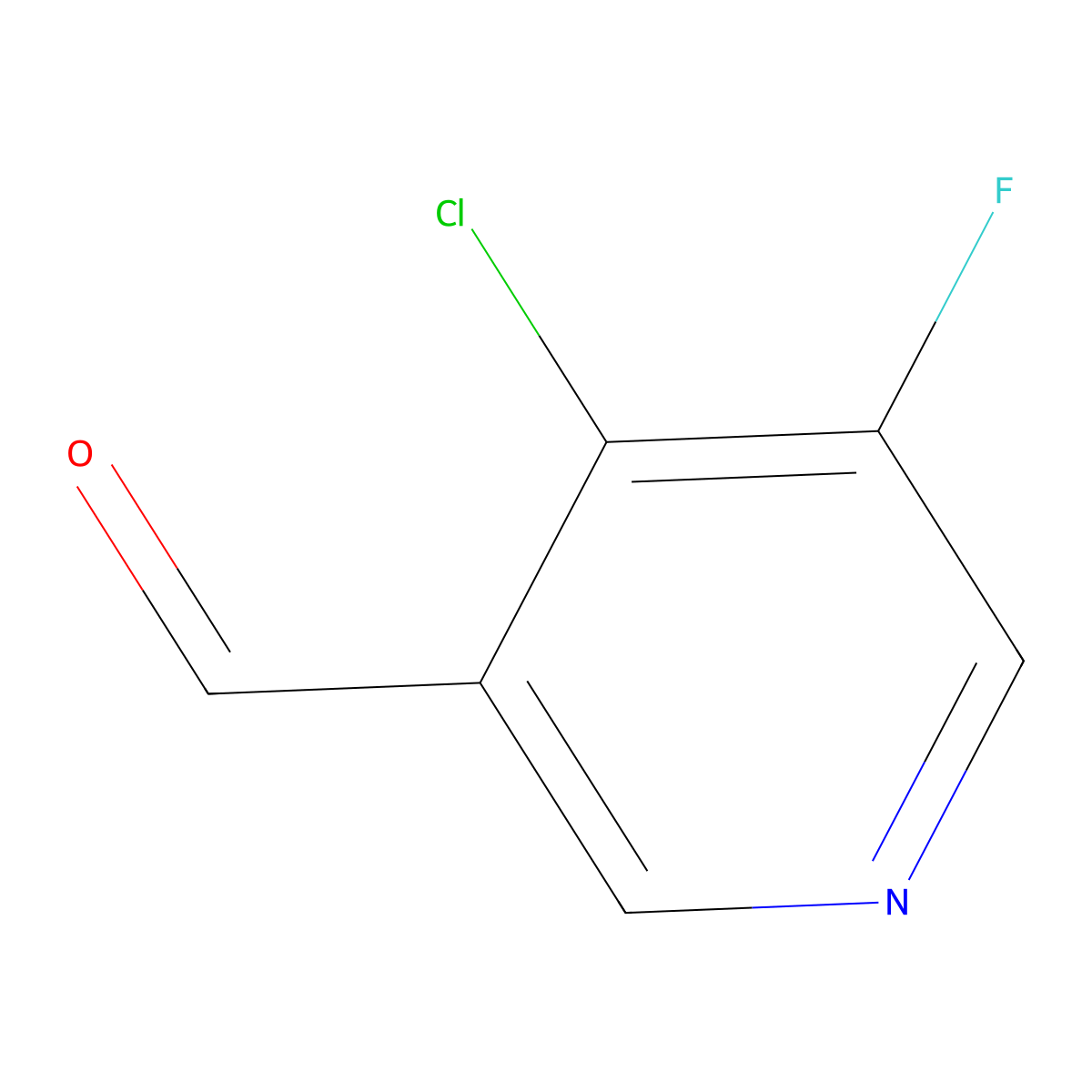 4-Chloro-5-fluoropyridine-3-carbaldehyde molecular structure, CAS 1060802-34-7
