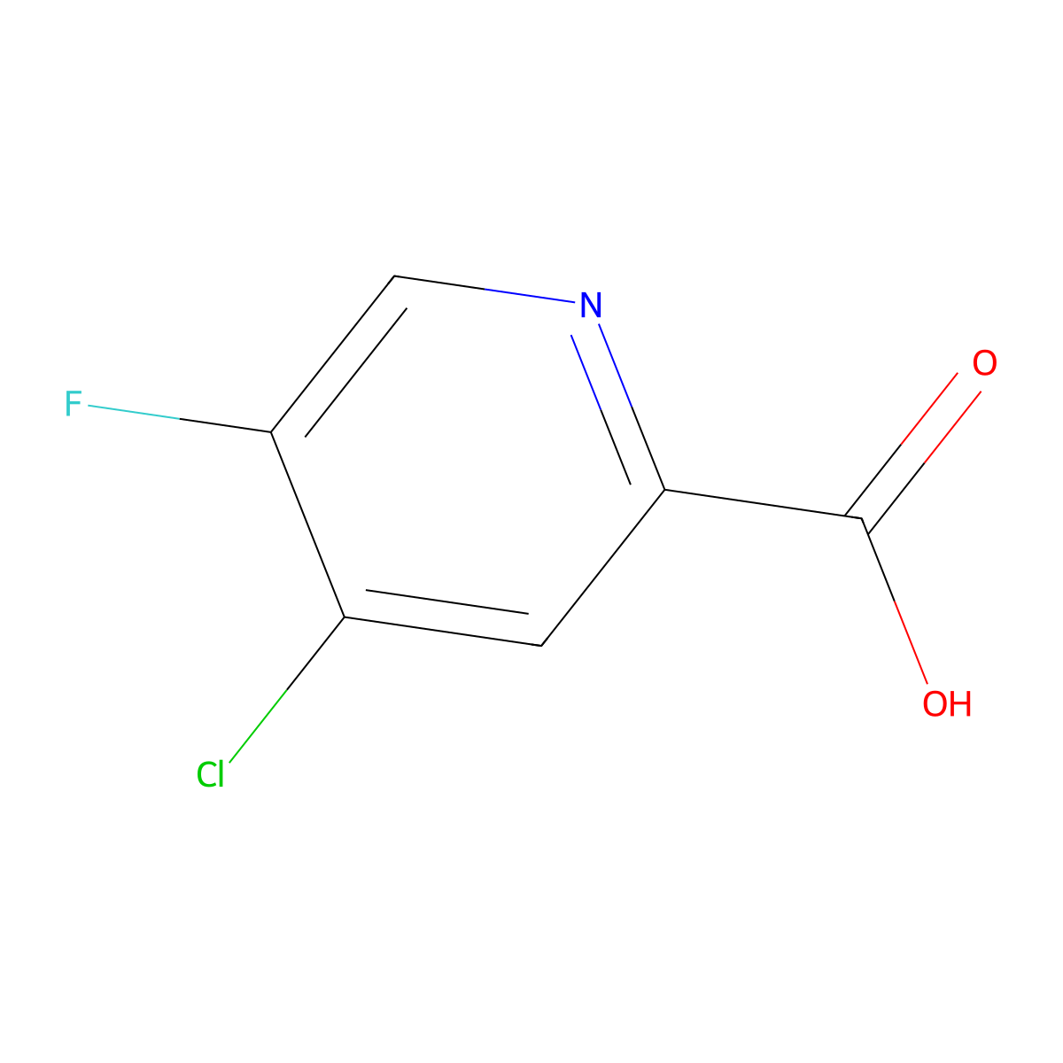 4-Chloro-5-fluoropicolinic acid molecular structure, CAS 1060802-35-8