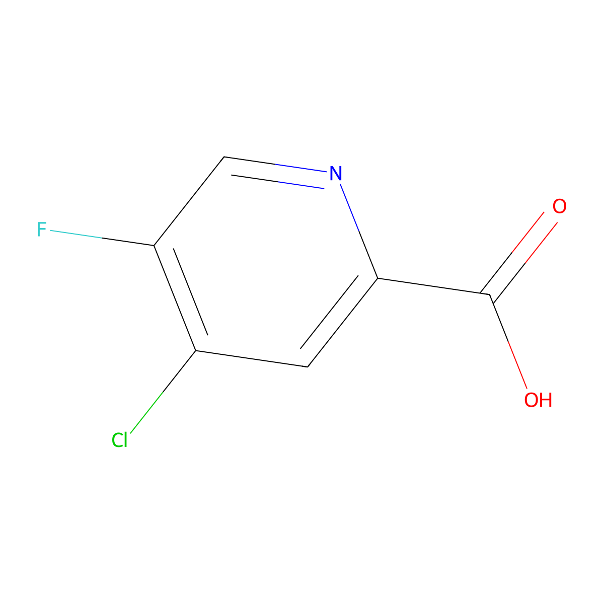 4-Chloro-5-fluoropicolinic acid molecular structure, CAS 1060802-35-8