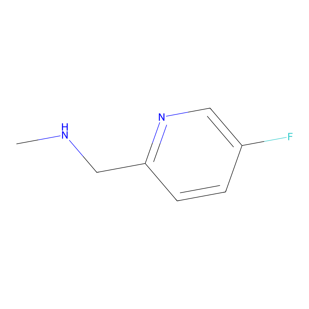 1-(5-Fluoropyridin-2-YL)-N-methylmethanamine molecular structure, CAS 1060802-37-0
