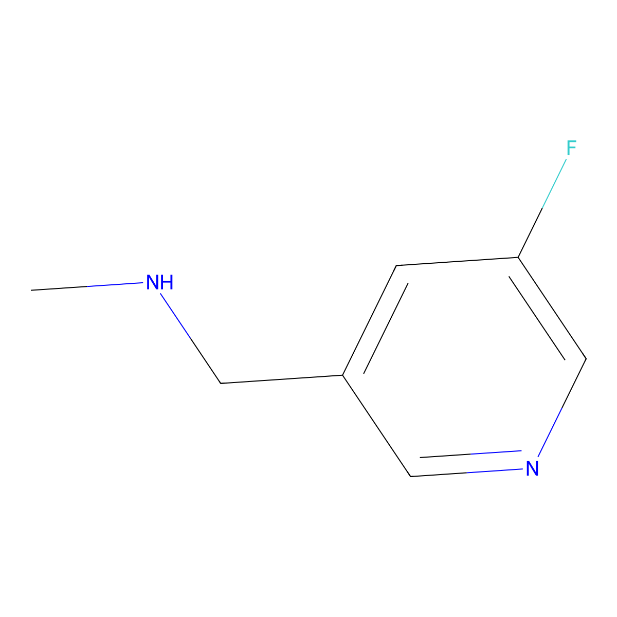 1-(5-Fluoropyridin-3-YL)-N-methylmethanamine molecular structure, CAS 1060802-39-2