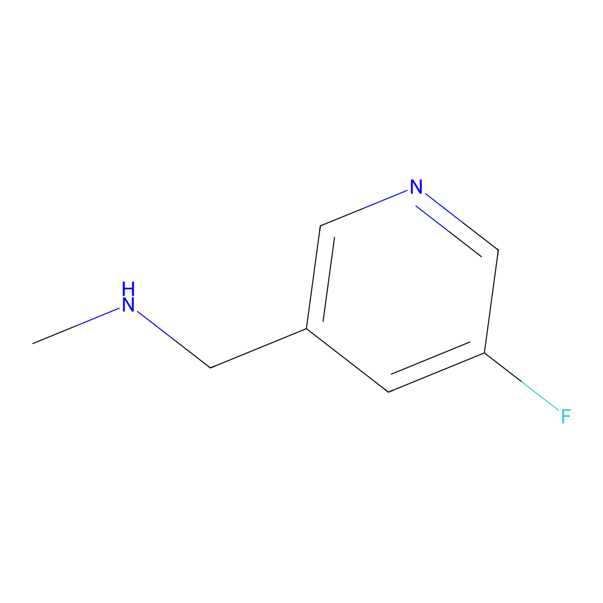 1-(5-Fluoropyridin-3-YL)-N-methylmethanamine molecular structure, CAS 1060802-39-2