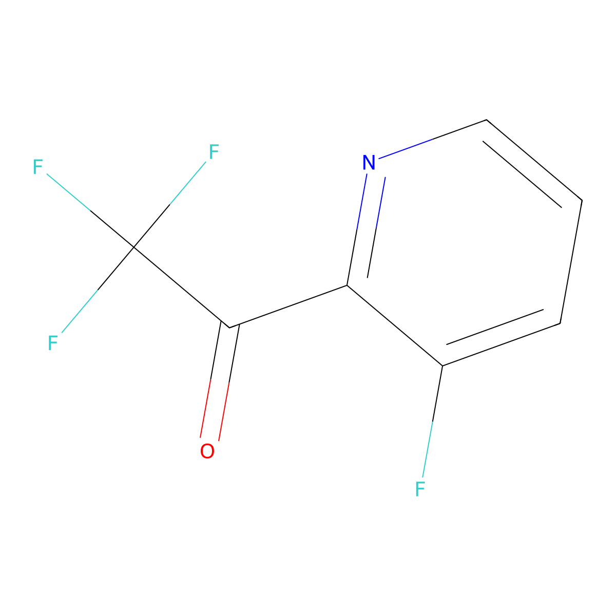 2,2,2-Trifluoro-1-(3-fluoropyridin-2-YL)ethanone molecular structure, CAS 1060802-41-6