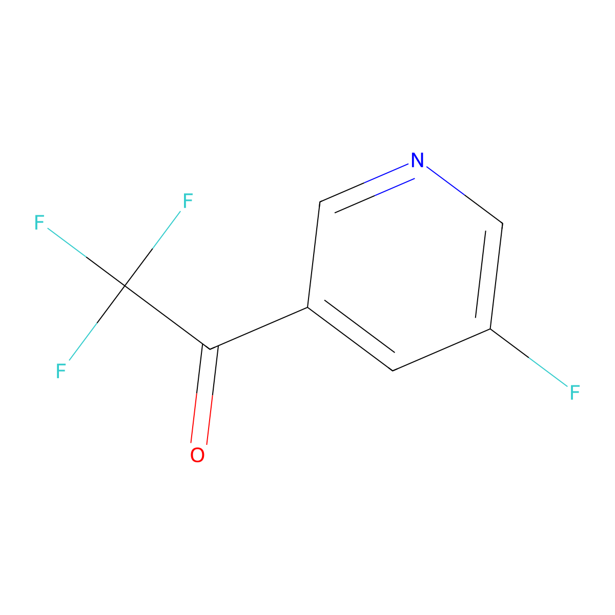 2,2,2-Trifluoro-1-(5-fluoropyridin-3-YL)ethan-1-one molecular structure, CAS 1060802-45-0