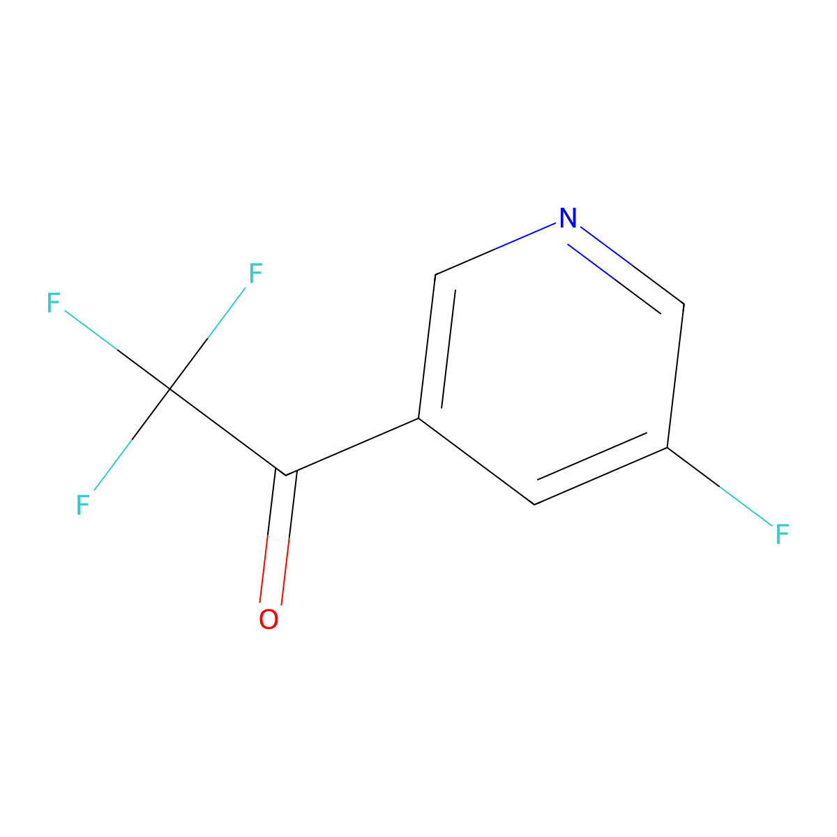 2,2,2-Trifluoro-1-(5-fluoropyridin-3-YL)ethan-1-one molecular structure, CAS 1060802-45-0
