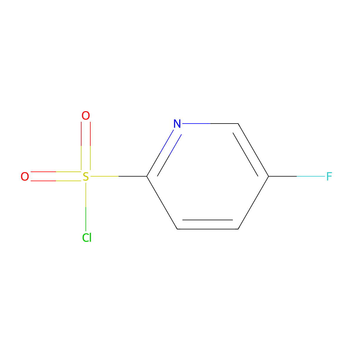 5-Fluoropyridine-2-sulfonyl chloride molecular structure, CAS 1060802-47-2
