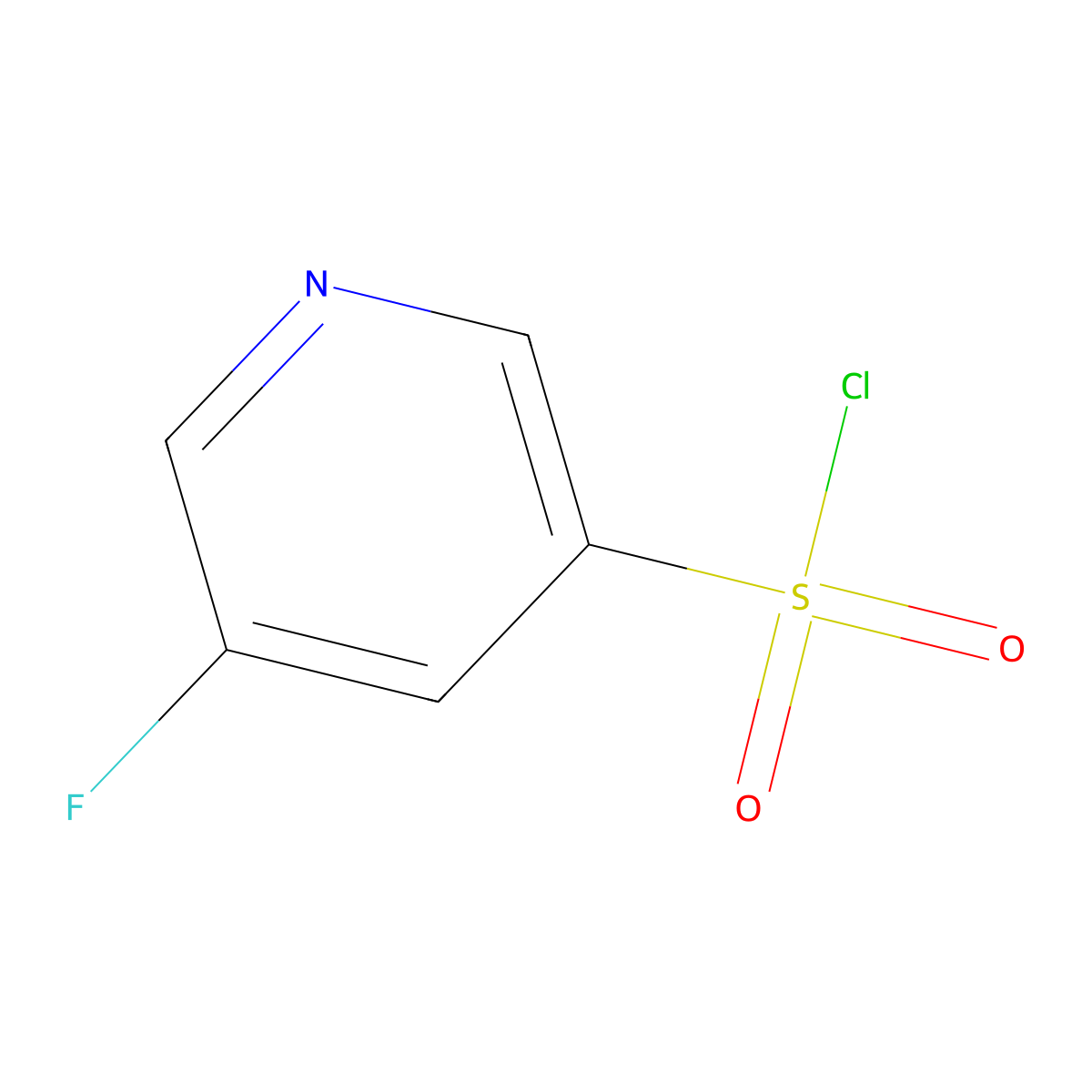 5-Fluoropyridine-3-sulfonyl chloride molecular structure, CAS 1060802-49-4