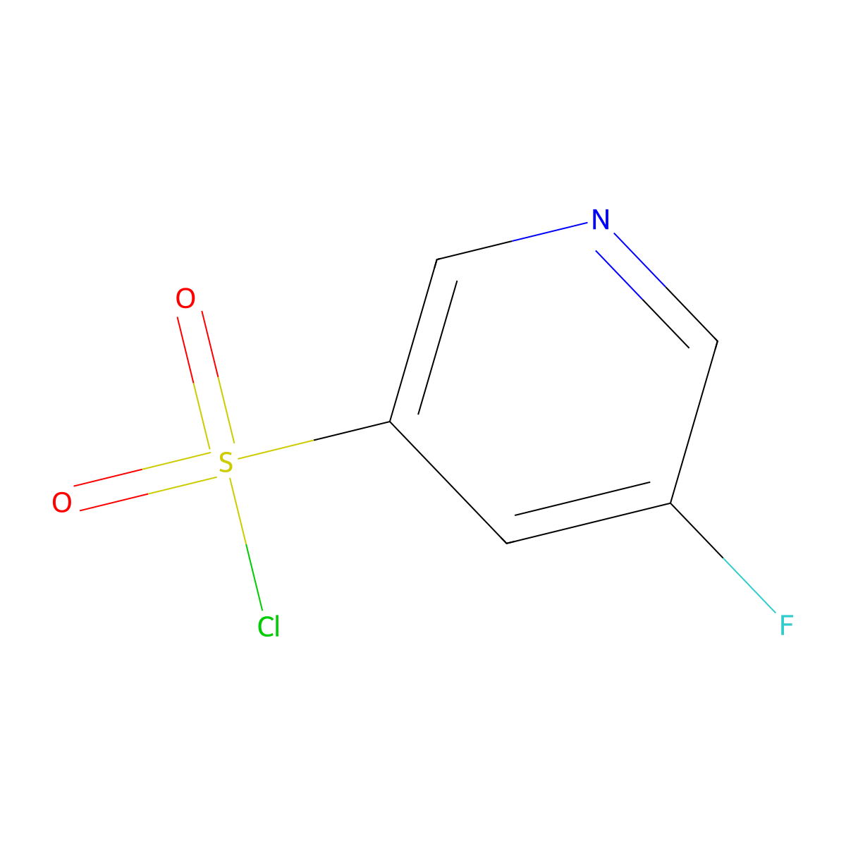 5-Fluoropyridine-3-sulfonyl chloride molecular structure, CAS 1060802-49-4