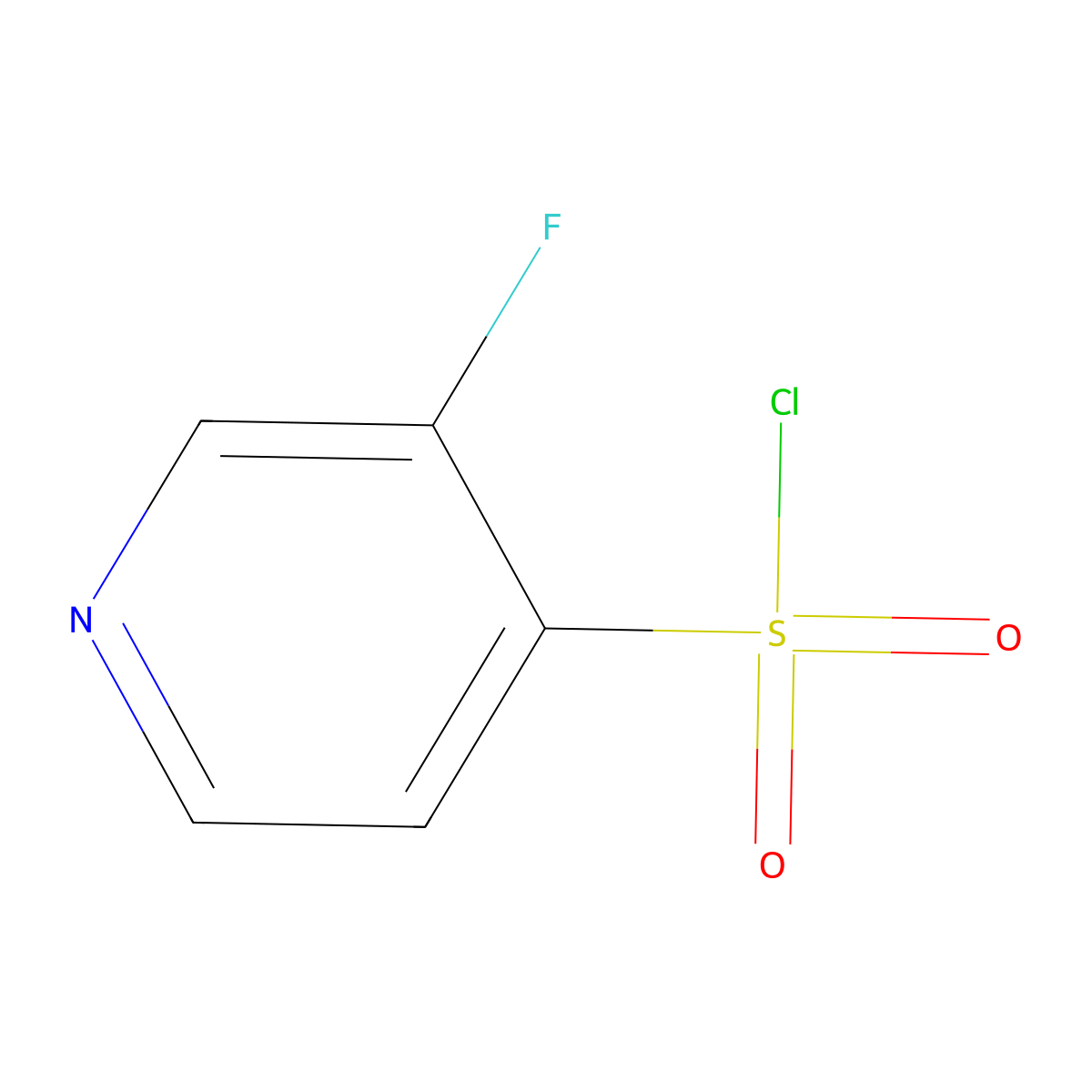 3-Fluoropyridine-4-sulfonyl chloride molecular structure, CAS 1060802-50-7