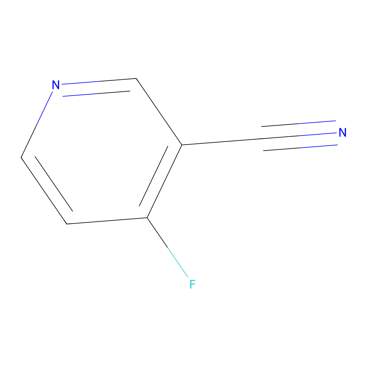 4-Fluoropyridine-3-carbonitrile molecular structure, CAS 1060802-53-0