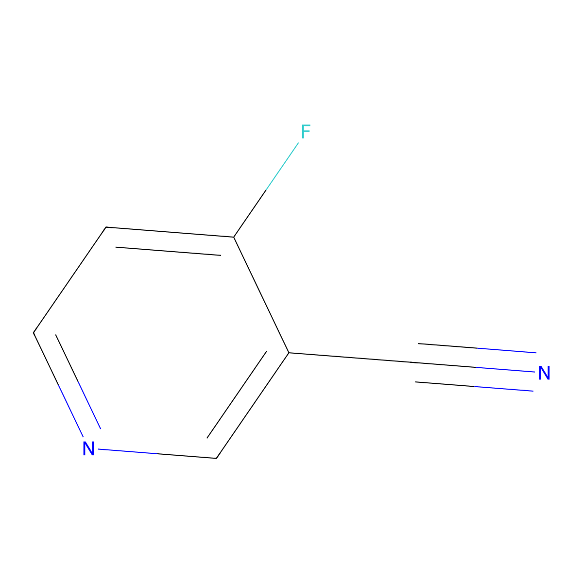 4-Fluoropyridine-3-carbonitrile molecular structure, CAS 1060802-53-0