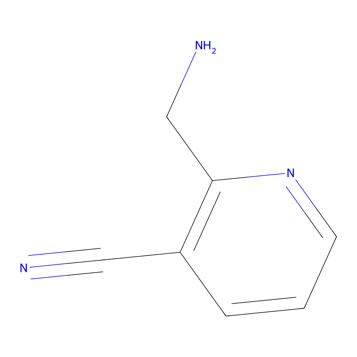 2-(Aminomethyl)nicotinonitrile molecular structure, CAS 1060802-55-2