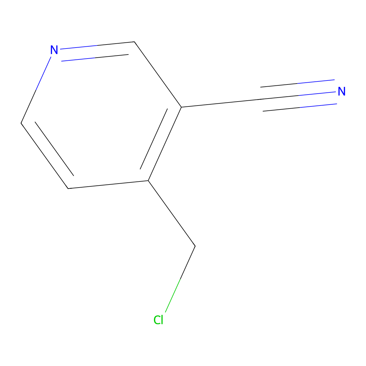 4-(Chloromethyl)pyridine-3-carbonitrile molecular structure, CAS 1060802-60-9