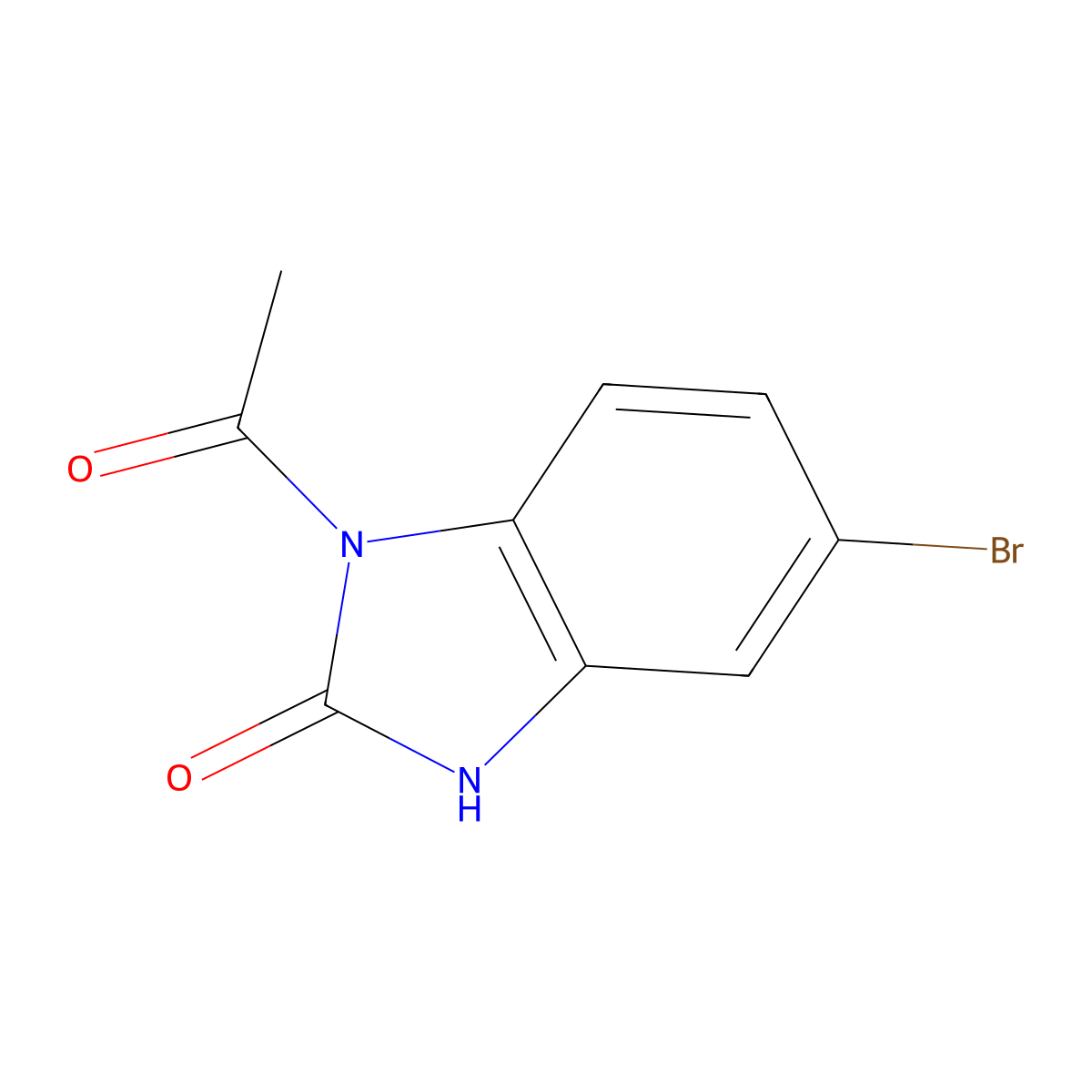 1-Acetyl-5-bromo-1,3-dihydro-benzimidazol-2-one molecular structure, CAS 1060803-00-0