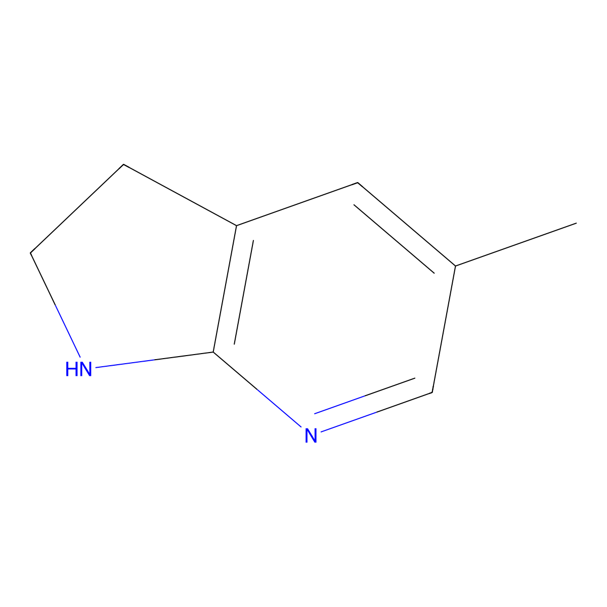 5-Methyl-2,3-dihydro-1H-pyrrolo[2,3-B]pyridine molecular structure, CAS 1060803-13-5