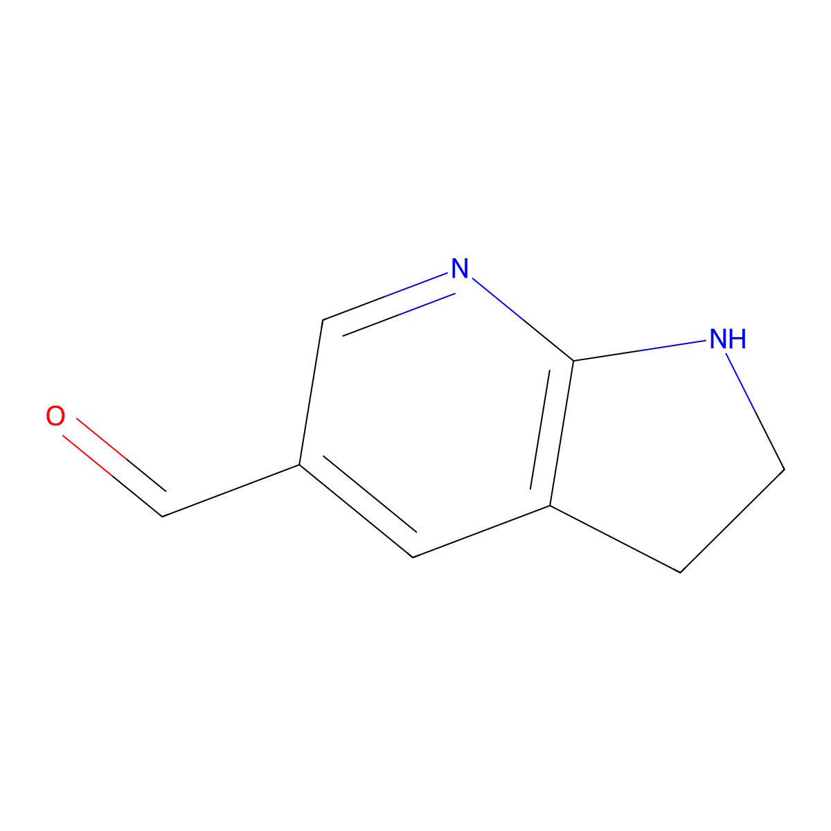 2,3-Dihydro-1H-pyrrolo[2,3-B]pyridine-5-carbaldehyde molecular structure, CAS 1060803-16-8