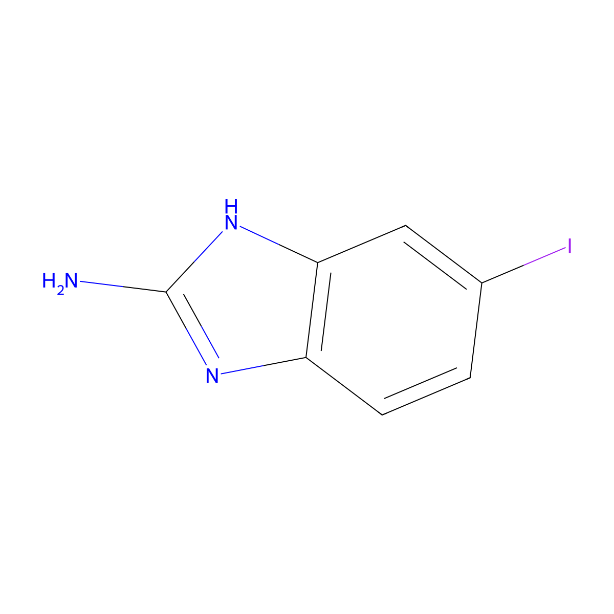 5-iodo-1H-1,3-benzodiazol-2-amine molecular structure, CAS 1060803-19-1