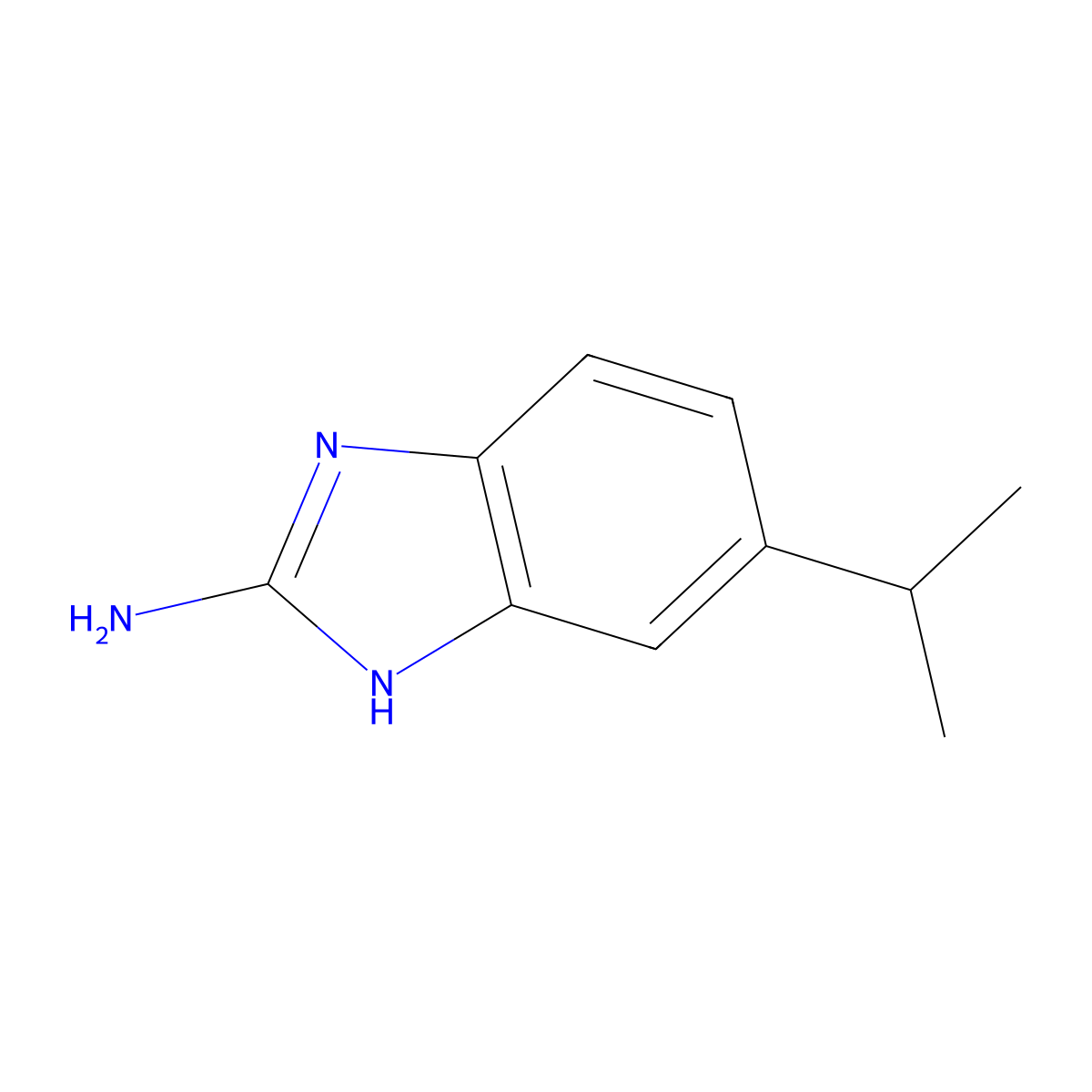 1H-Benzimidazol-2-amine, 6-(1-methylethyl)- molecular structure, CAS 1060803-20-4
