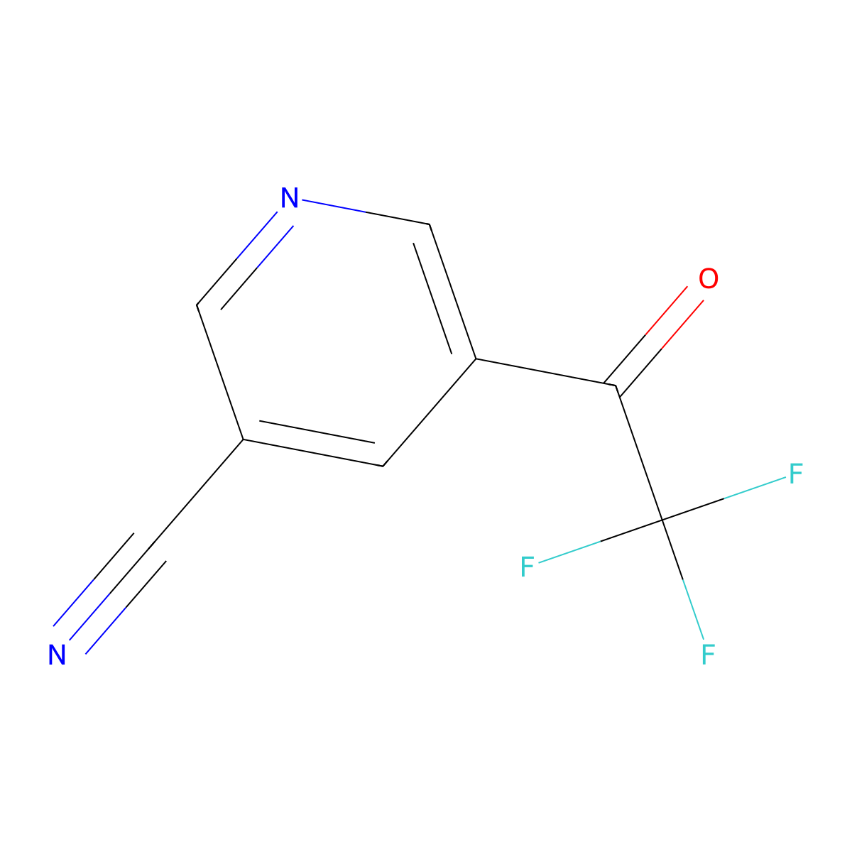 5-(2,2,2-Trifluoroacetyl)nicotinonitrile molecular structure, CAS 1060804-10-5