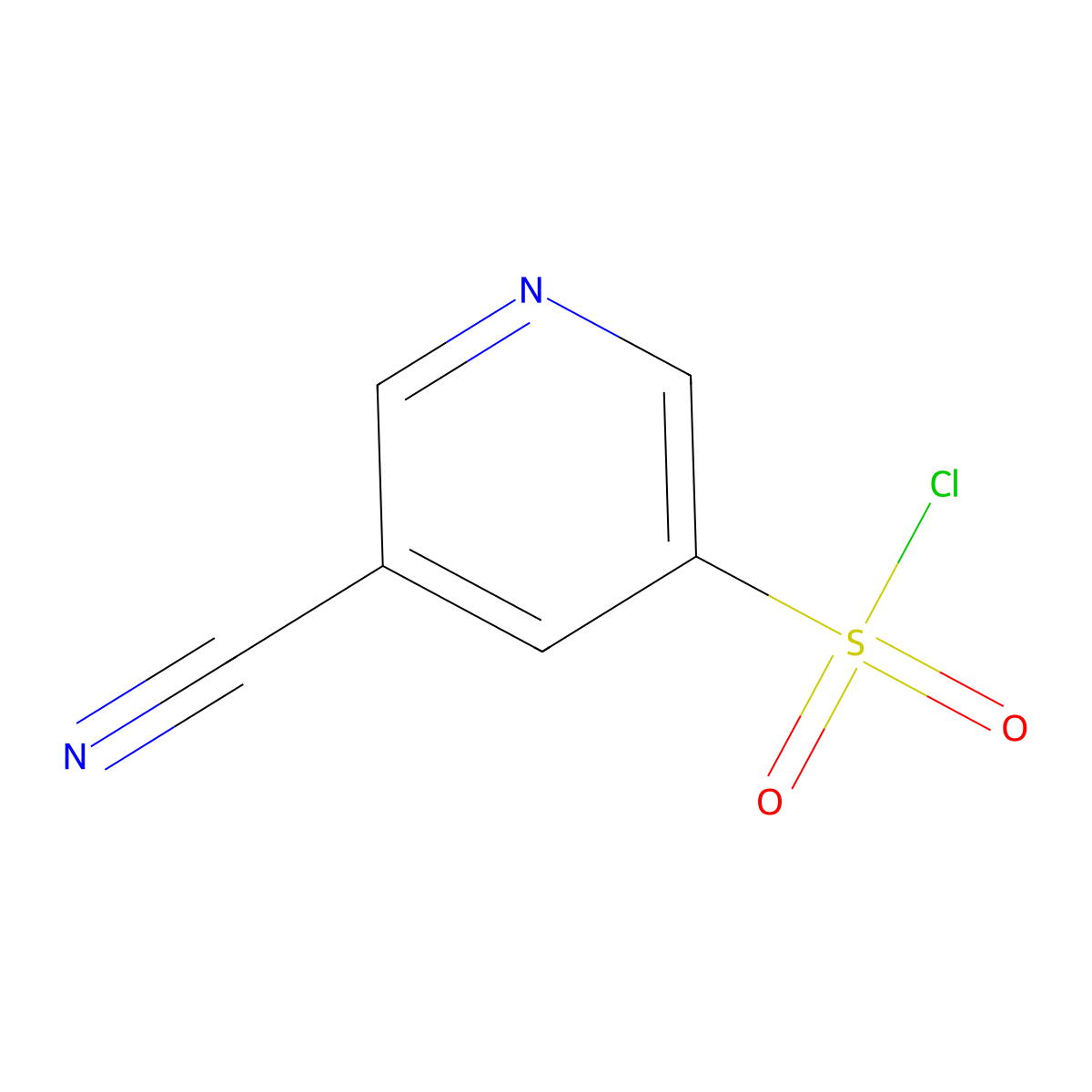 5-Cyanopyridine-3-sulfonyl chloride molecular structure, CAS 1060804-15-0