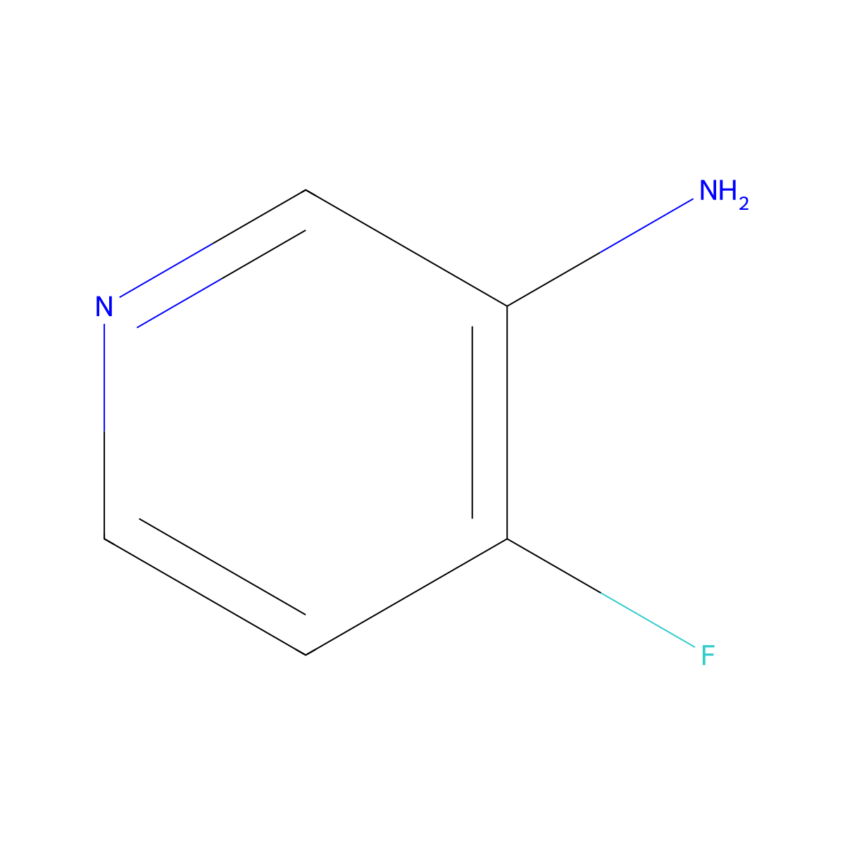 4-Fluoropyridin-3-amine molecular structure, CAS 1060804-19-4