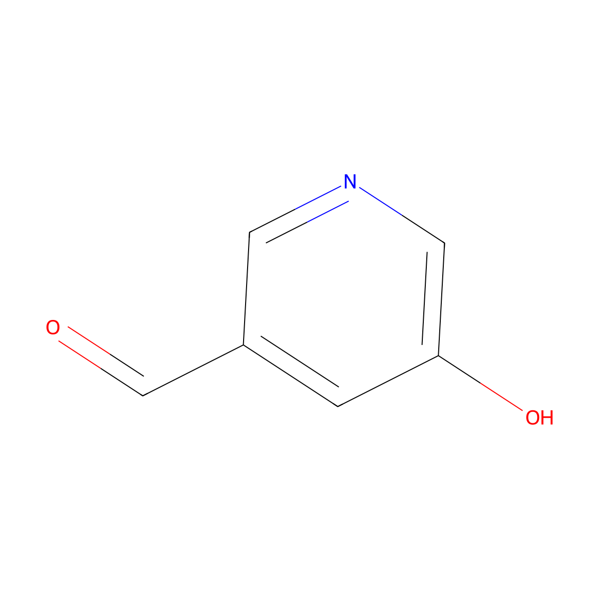5-Hydroxynicotinaldehyde molecular structure, CAS 1060804-48-9