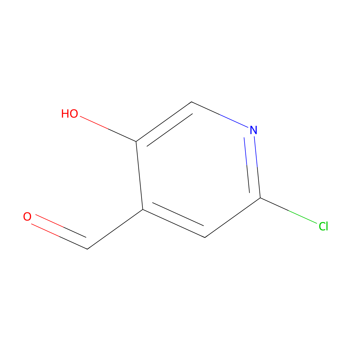2-Chloro-5-hydroxypyridine-4-carbaldehyde molecular structure, CAS 1060804-53-6