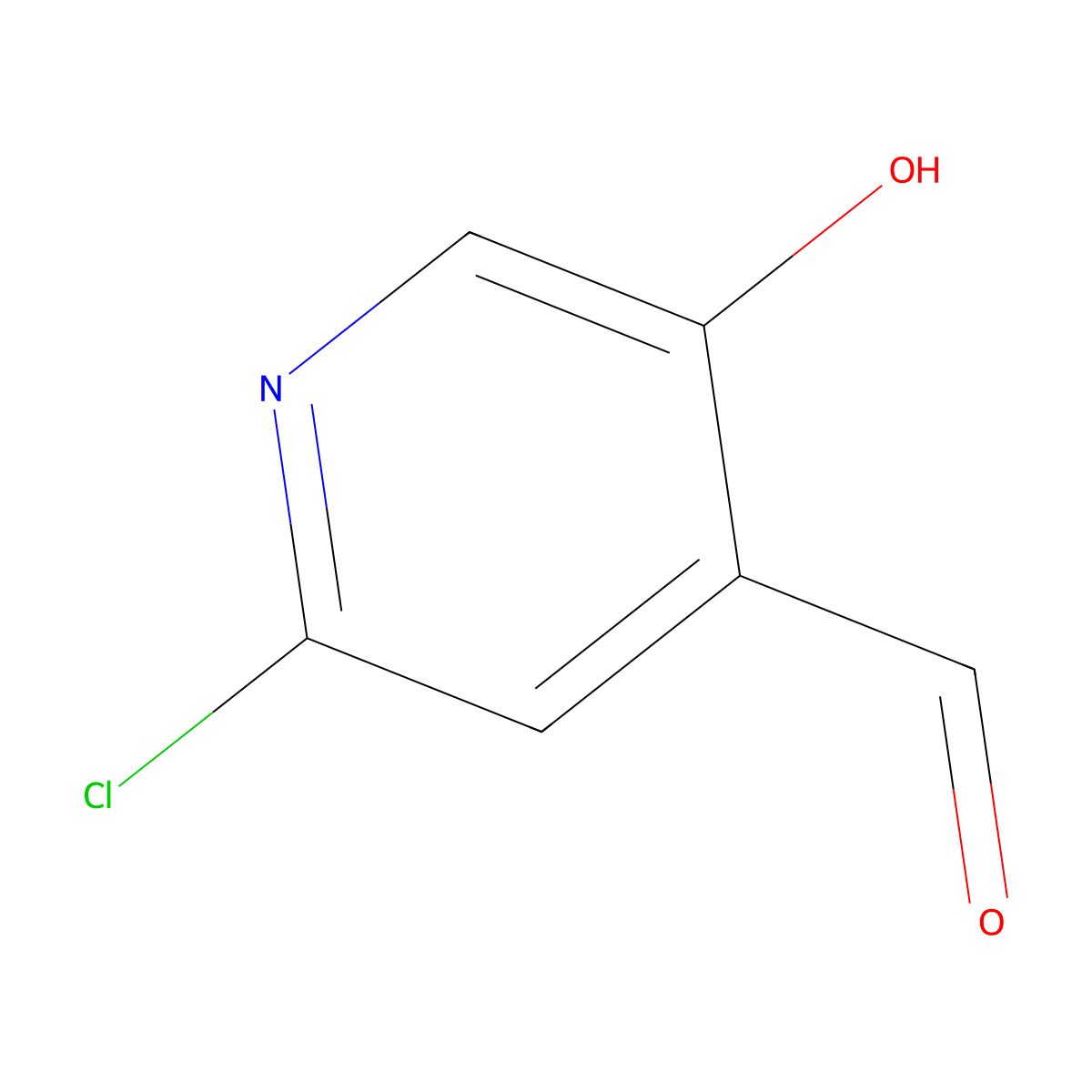 2-Chloro-5-hydroxypyridine-4-carbaldehyde molecular structure, CAS 1060804-53-6