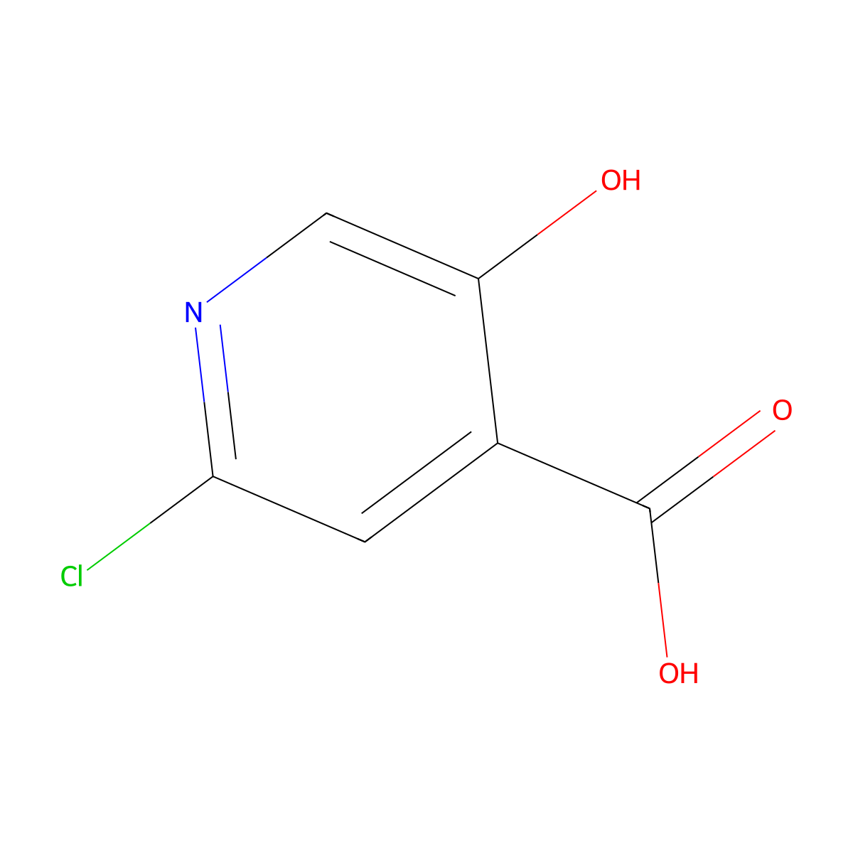 2-Chloro-5-hydroxypyridine-4-carboxylic acid molecular structure, CAS 1060804-57-0