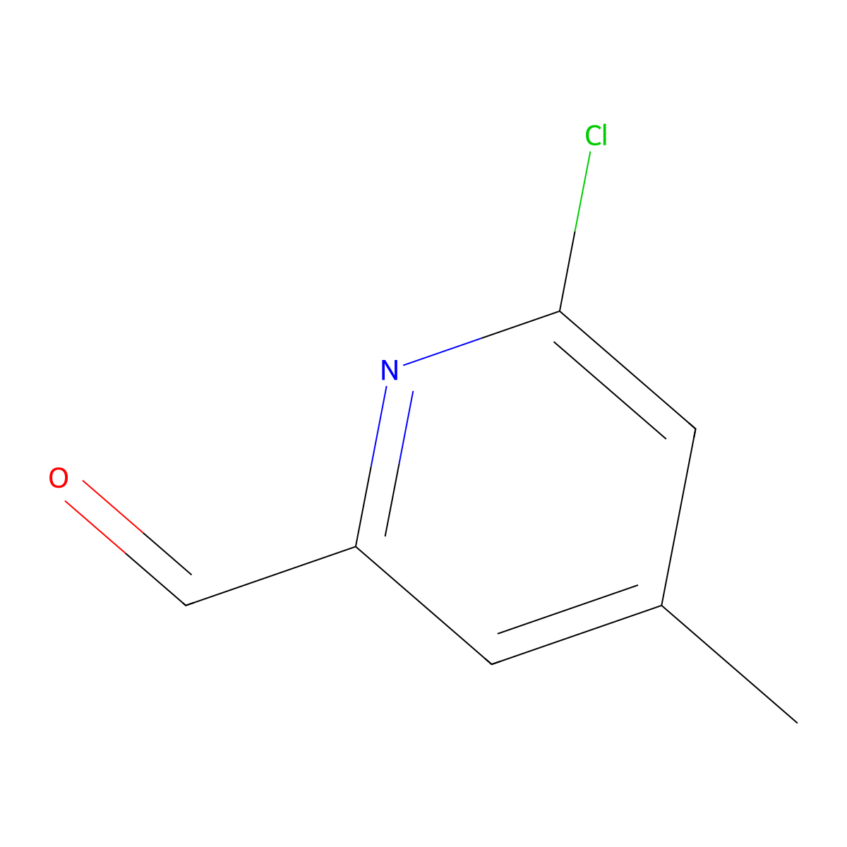 6-Chloro-4-methylpicolinaldehyde molecular structure, CAS 1060804-70-7