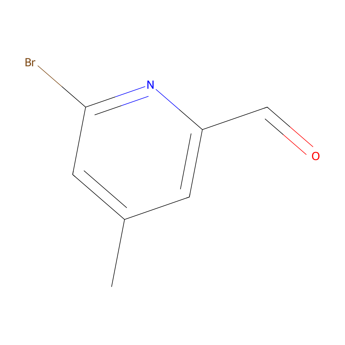 6-Bromo-4-methylpicolinaldehyde molecular structure, CAS 1060804-71-8