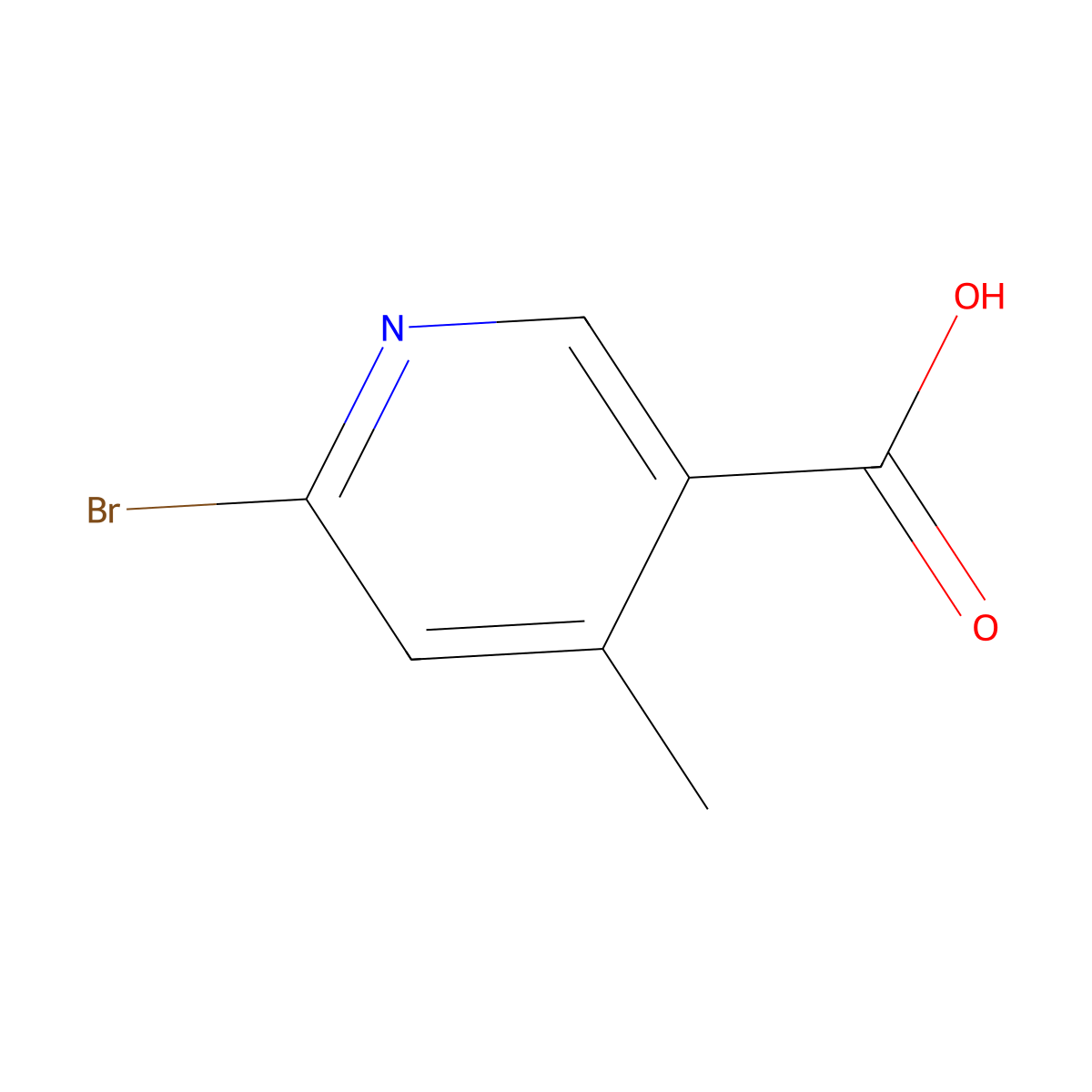 6-Bromo-4-methyl-3-pyridinecarboxylic acid molecular structure, CAS 1060804-74-1