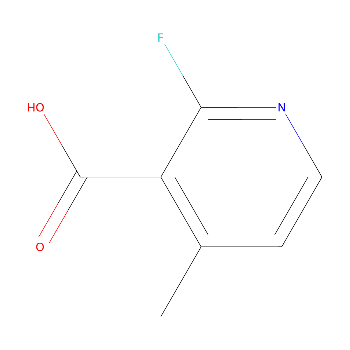 2-Fluoro-4-methylpyridine-3-carboxylic acid molecular structure, CAS 1060804-77-4